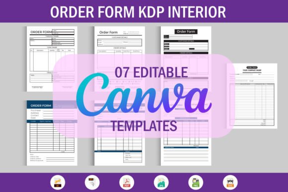 07 Editable Canva Templates Order Form for Kdp Interiors