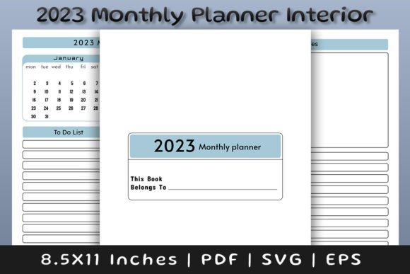 2023 Monthly Planner with Calendar