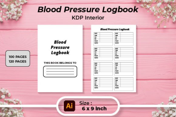 Blood Sugar Log Book Tracker Journal KDP Graphics