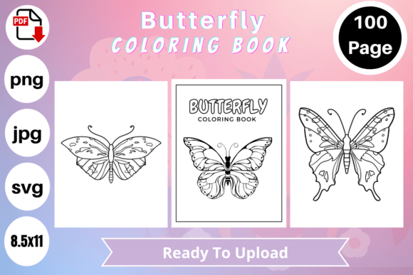 Butterfly Coloring Book for Kids Adult Graphics