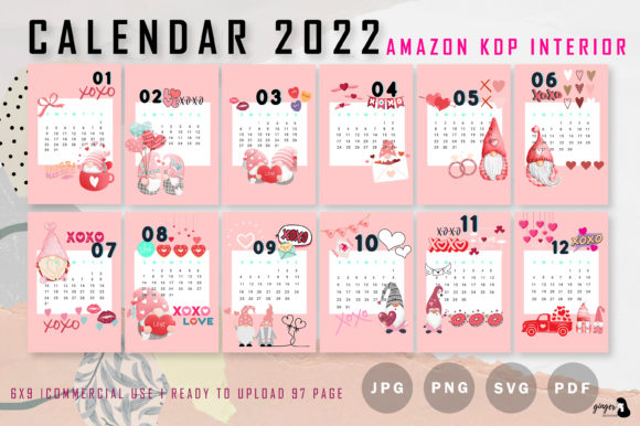 Calendar2022: Graphics for Kdp Interiors