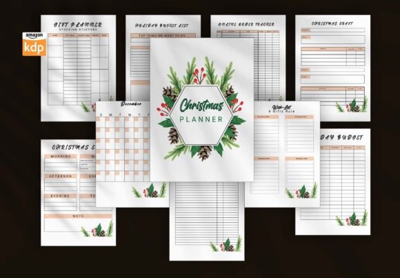 Christmas Planner 10 Pages Printable KDP