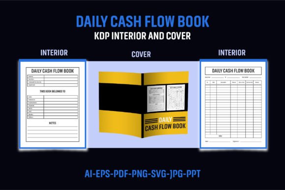 Daily Cash Flow Book KDP Interior–Cover Graphics