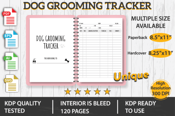 Dog Grooming Tracker KDP Interior