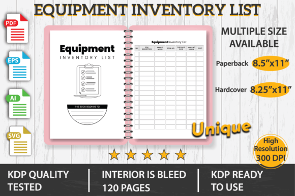 Equipment Inventory List KDP Interior Graphics