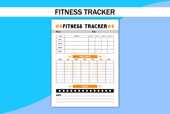 Fitness Tracker KDP Interior Planner Graphics