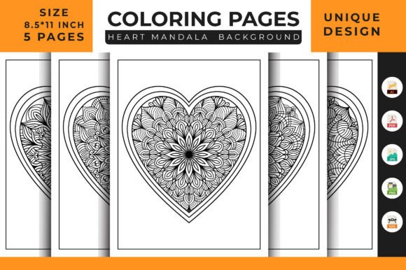 Heart Floral Mandala Coloring Pages 16