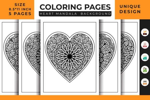 Heart Floral Mandala Graphics for Crafting