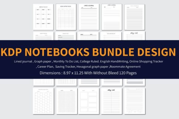 KDP NOTEBOOKS BUNDLE DESIGN: Graphics & Kdp Interiors