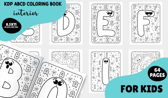 Kids Funny Face Abcd Coloring Book