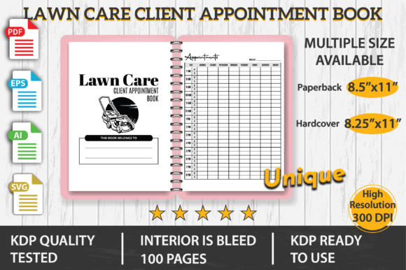 Lawn Care Client Appointment Book