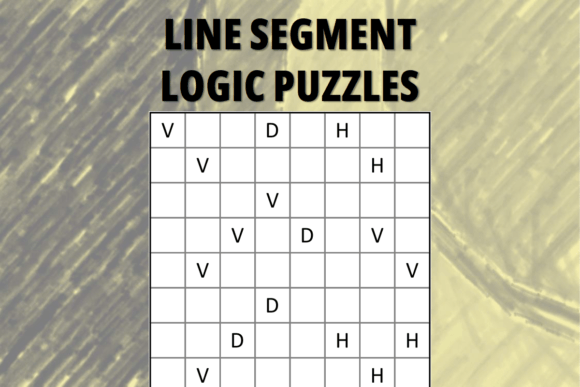 Line Segment Logic Puzzles 8x8 - Medium Graphics for Kdp Interiors