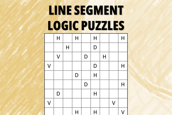 Line Segment Logic Puzzles 9x9 - Medium Graphics for Kdp Interiors