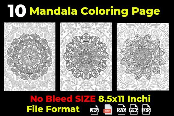 Mandala Activity Adults Coloring Page: Graphics for Kdp Interiors