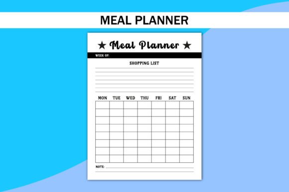 Meal Planner KDP Interior Graphics