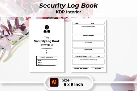 Security Log Book for Kdp Interior Graphics