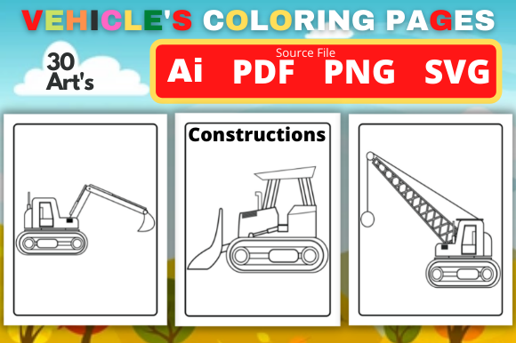 Vehicle Graphics for Kids Coloring Pages